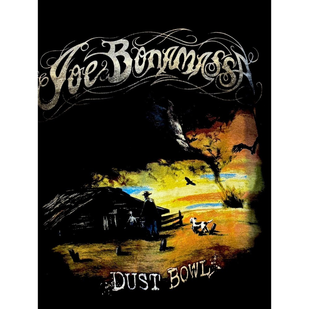 Joe Bonamassa Dust Bowl T Shirt Mens Large Black Blues Rock Guitar 2011